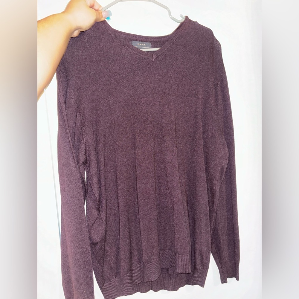 Dark black burgandy Zara sweater. Never worn